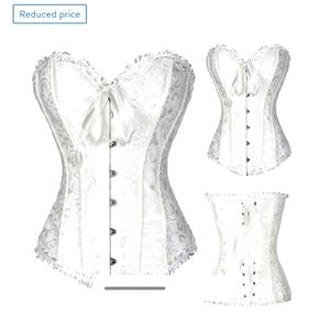 Cotton Corset Fashion Top XXL Code Optional Buttonwhite XL